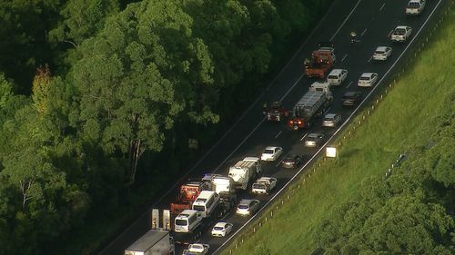 Truck debris on the M1
