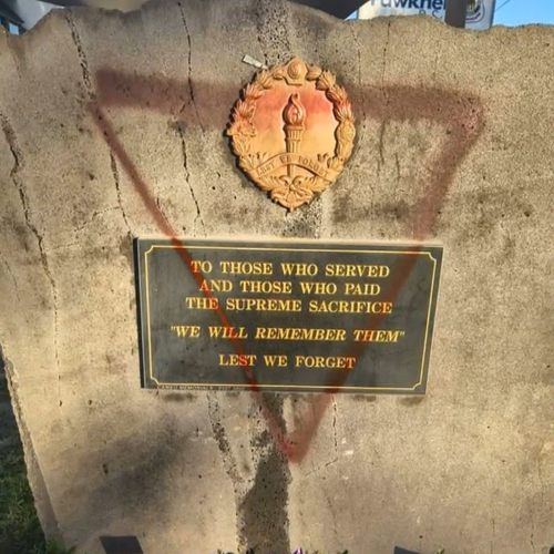 Anzac Day graffiti in Melbourne