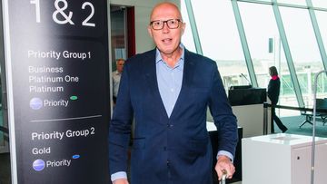 Former Opposition leader Peter Dutton arrives at Canberra airport after flying in from Brisbane. Wednesday 7th May 2025. Photo: James Brickwood. SMH NEWS 250507.
