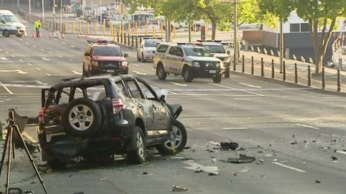 The SUV involved in the crash. (9NEWS)