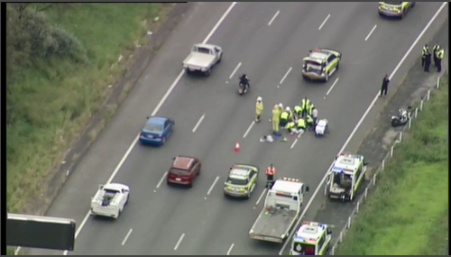 A severe motorcycle crash has caused significant traffic delays on the Bruce Highway north of Brisbane, leaving inbound commuters facing 90-minute delays.