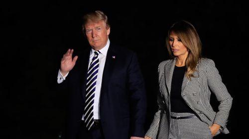 One week before the procedure, a beaming Mrs Trump, 48, presided over a splashy announcement ceremony in the White House Rose Garden to introduce her "Be Best" public awareness campaign to help teach kindness to children. Picture: AP