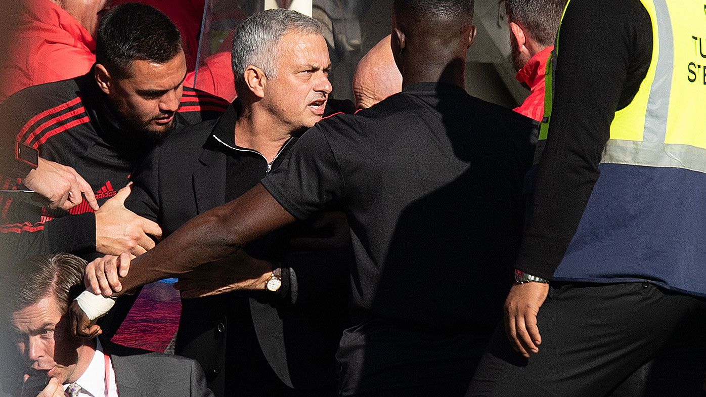 Jose Mourinho fires up at gloating Chelsea assistant after late equaliser against Manchester United