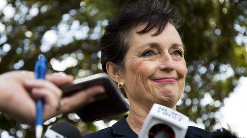 NSW Minister for the Prevention of Domestic Violence and Sexual Assault Pru Goward speaks to the media during a press conference in Sydney, Thursday, November 15, 2018. 