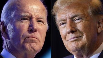 President Joe Biden, left, Jan. 5, 2024, and Republican presidential candidate former President Donald Trump, right, Jan. 19, 2024.
