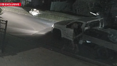 The attack on their own ute lasted three minutes, before the driver fled.