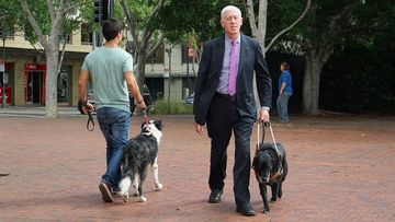 Graeme Innes and his guide dog Arrow. (AAP)