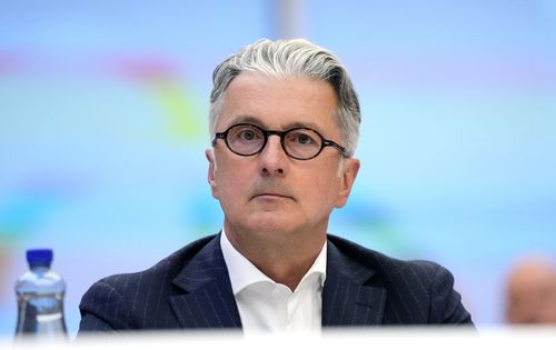 Rupert Stadler, former CEO of German car manufacturer Audi, sits in a regional court room in Munich, Germany, Tuesday, May 16, 2023. 