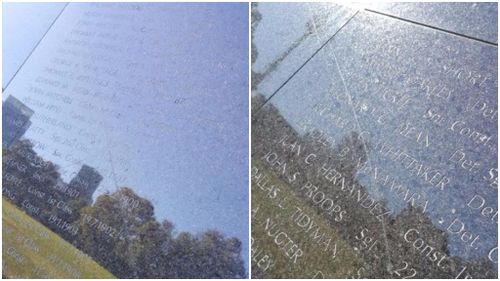 15 panels have been damaged and scratched. (NSW Police)
