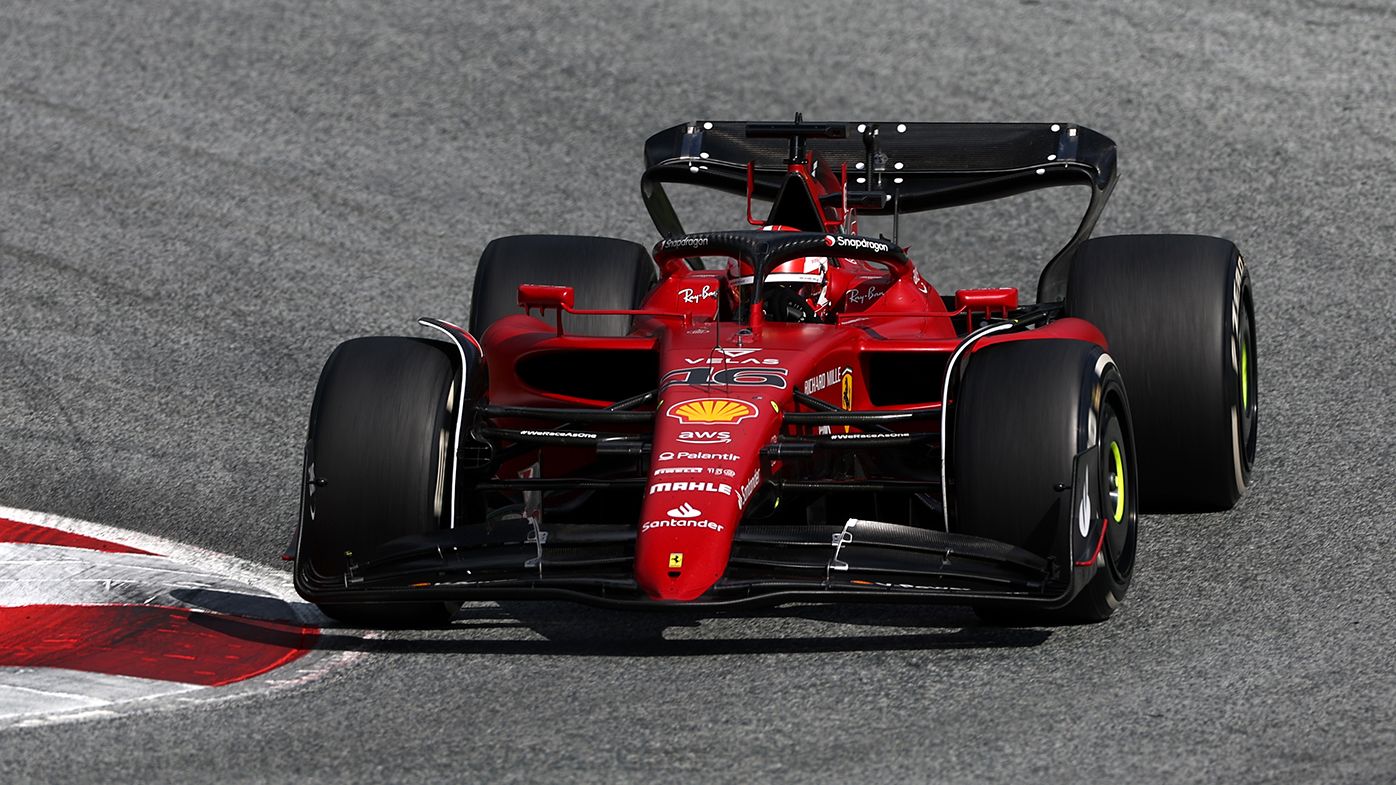 Charles Leclerc on the way to victory at the Austrian Grand Prix.