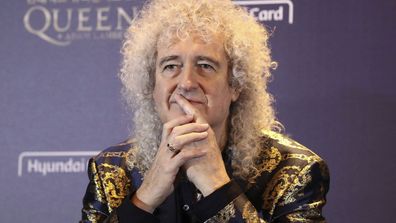 Brian May, of Queen, attends a press conference ahead of the Rhapsody Tour at a hotel in Seoul (Photo: January 2020)