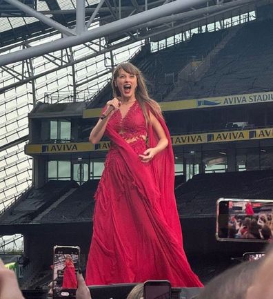 Taylor Swift eras tour Dublin spotting Travis Kelce in the crowd