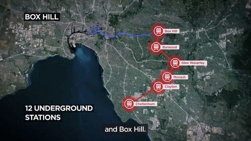 The unfunded $50 billion suburban rail line was announced yesterday, with more details revealed today. (AAP)