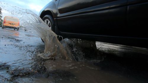 The NRMA has seen a 300 per cent increase for towing vehicles that hit potholes in the wet weather.