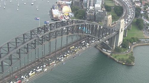 The incident caused huge delays for peak hour traffic. (9NEWS)