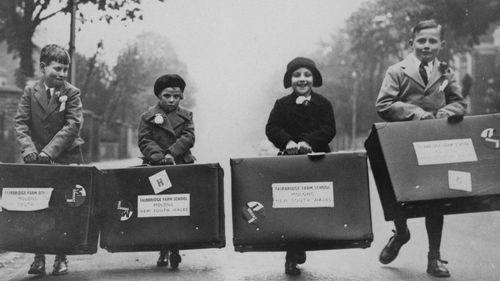 A 1938 stock photo of British child migrants after arriving in Australia