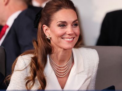 Kate, the Princess of Wales, at the concert to mark the 80th Anniversary of VE Day at Horse Guards Parade on May 8, 2025 in London, England. 
