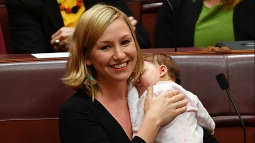 History made as Greens co-leader breast feeds on Senate floor