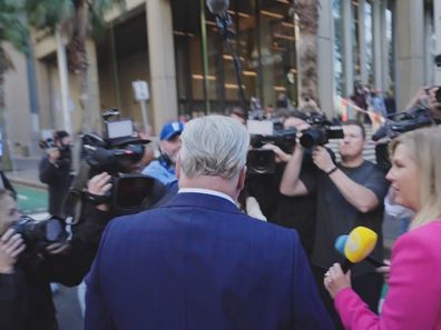 Kyle Sandilands arrives at court in Sydney over his ARN lawsuit on April 24, Friday 2026.