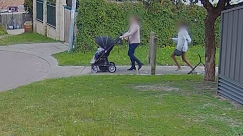 The 37-year-old woman was walking with her two children on Smallman Place in Ashfield on Monday afternoon when a girl approached her from behind.