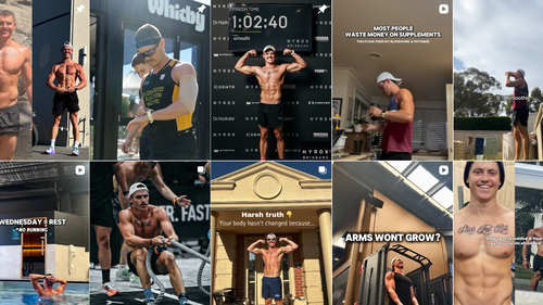 L'account aziendale di Jed Zimmer somigliava a molte altre pagine di fitness su Instagram.
