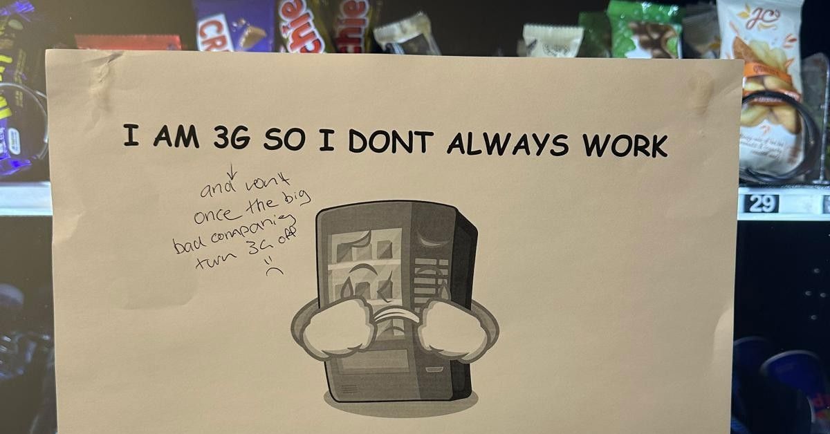 Simple sign spells 3G trouble for thousands of machines