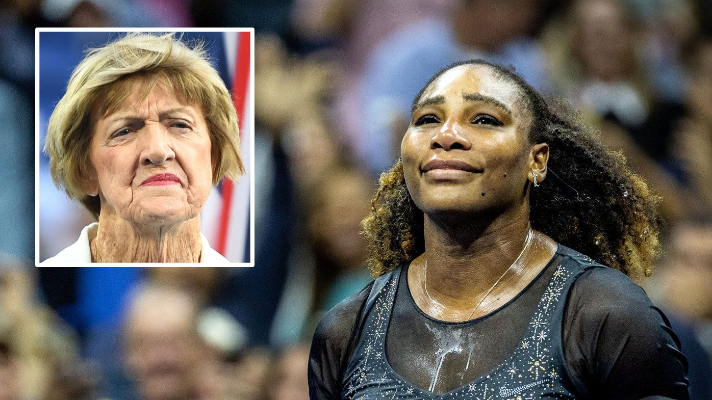 Serena Williams (Inset: Margaret Court)