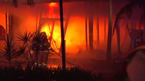 Fire tears through NSW Central Coast shopping complex