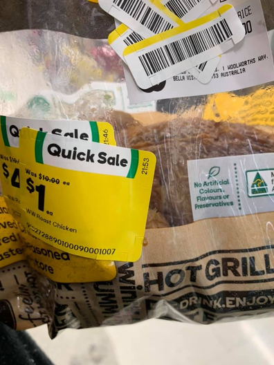 Woolworths quicksale $1 chicken