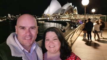 James Ireland and his fiancee Julia. Ireland moved to Australia for better work opportunities and won&#x27;t be coming back to NZ.