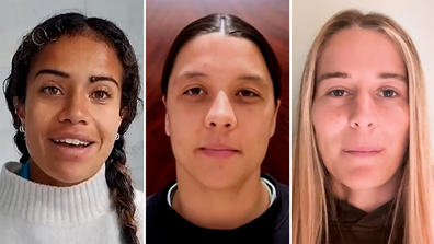 Matildas players including captain Sam Kerr have taken part in a video issued by the PFA calling out the massive World Cup prize money gender gap.