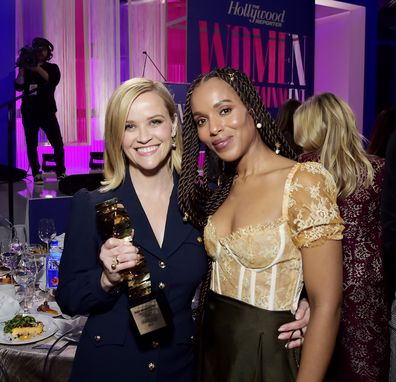 Reese Witherspoon and Kerry Washington attend The Hollywood Reporter's Power 100 Women in Entertainment in 2019.