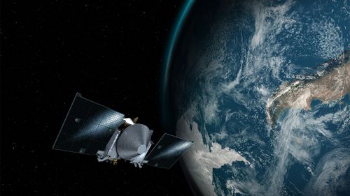 NASA also sent a smaller spacecraft, OSIRIS-Rex, into orbit in 2016 to land on the asteroid to map it and take samples for researchers. Picture: AAP.