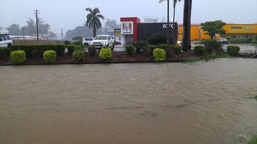 Heavy rainfall has hit Coffs Harbour and minor flood warnings are in place.