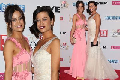 The Block's Lysandra and Alisa are also looking a bit bridal on the red carpet.