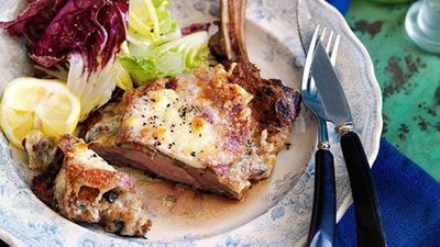 Veal cutlets with pancetta and Fontina