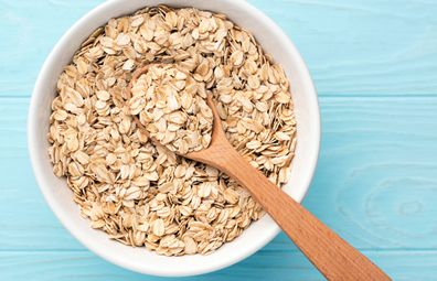 Healthy rolled oats fibre generic stock photo