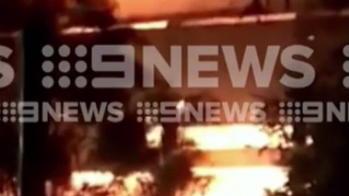 Firefighters were called to the Newcastle factory last night. (9NEWS)