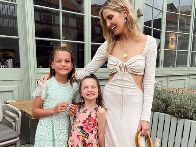 Kate Waterhouse and her two daughters Sophia and Grace. 