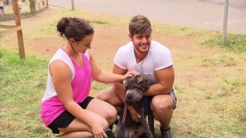 Henry with Josua Green and Emma Albous. (9NEWS)