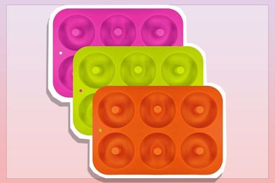 9PR: Silicone Donut Moulds, 6 capacity, 3 pack