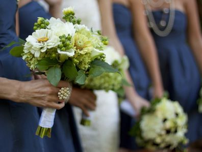 Bridesmaids at wedding