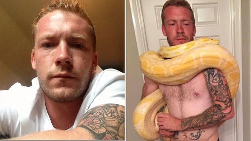 Keen snake handler Dan Brandon, 31, died of asphyxiation at his home. (Facebook)