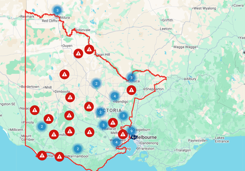 Thousands without power in Melbourne
