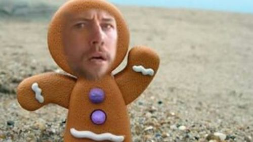 Davidson recently changed his profile picture to his face photoshopped over the Gingerbread Man. (Facebook)