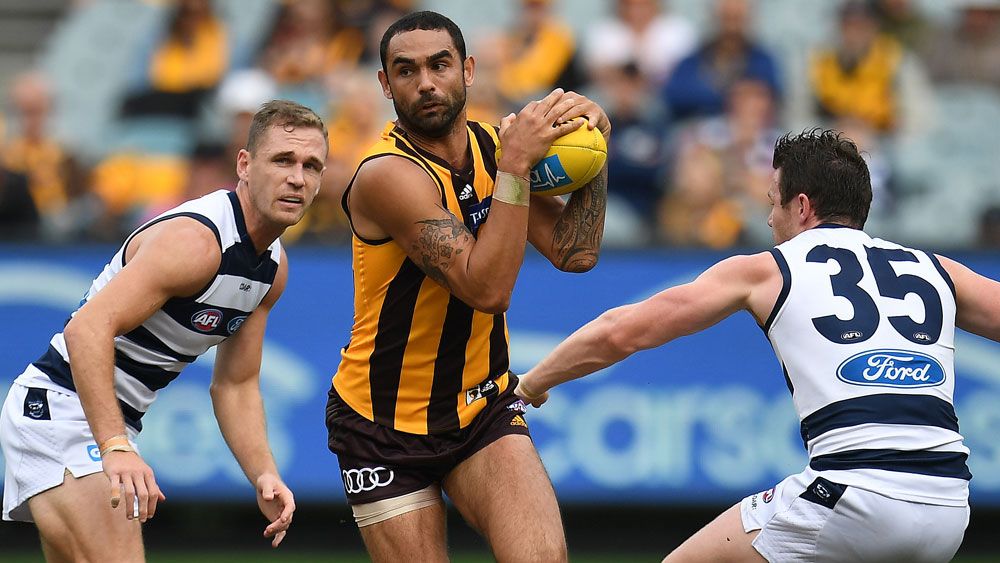 Shaun Burgoyne and the Hawks had another day to forget, (AAP)