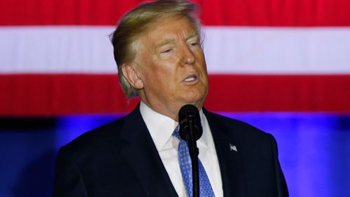 Trump in salesman mode as he tries to score a tax cut win  (AP Photo/Michael Conroy).