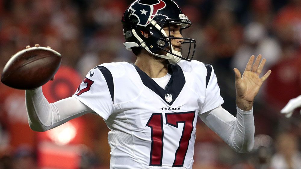Brock Osweiler and the Houston Texans have been told not to leave their hotel rooms. (AAP)