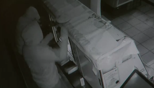 The robbers were selective about the flavours of cheesecakes they stole. (9News)