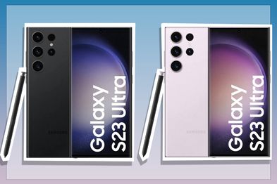 9PR: Samsung Galaxy S23 Ultra Smartphone, Lavender and Phantom Black